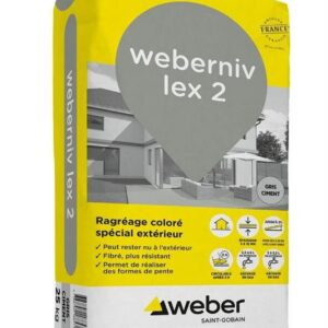 Ragréage WEBERNIV LEX 2 - sac 25 kg - gris ciment