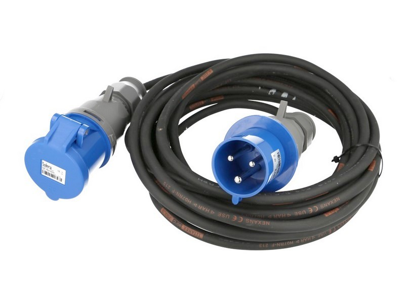 Rallonge electrique etanche monophasée 3x16A, 10 mètres