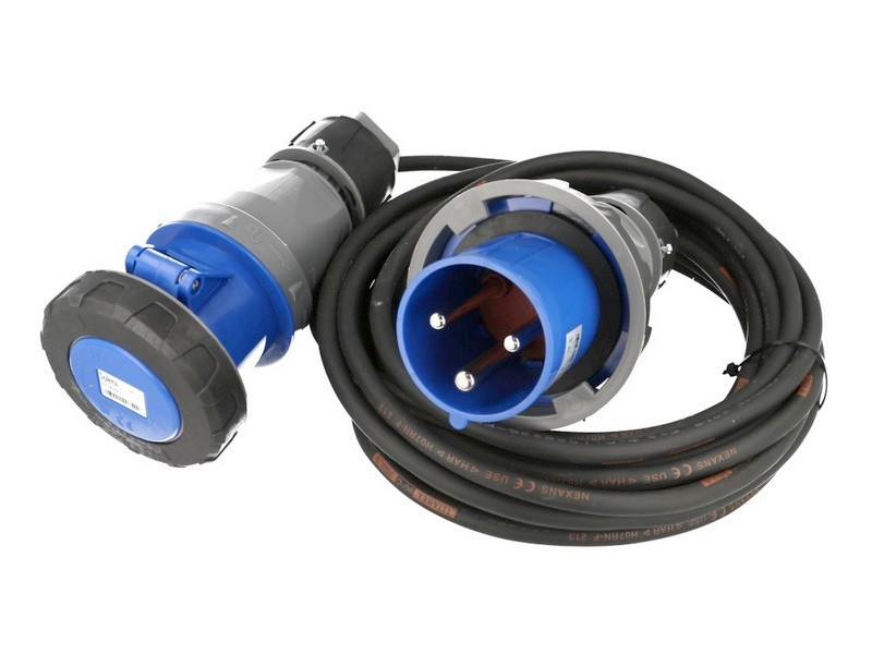 Rallonge electrique etanche monophasée 3x63A, 50 mètres