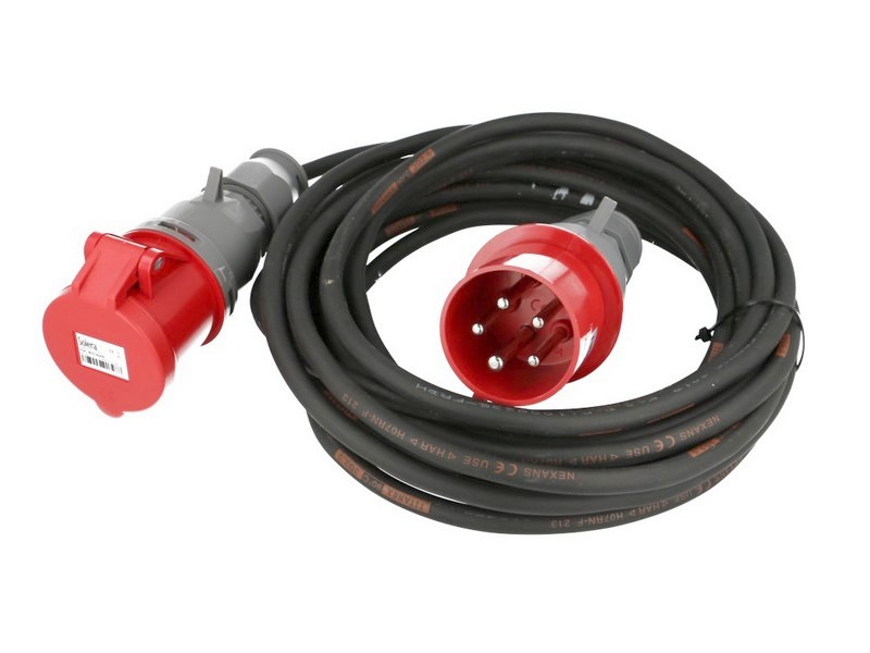 Rallonge electrique etanche tétrapolaire 5x32A, 50 mètres