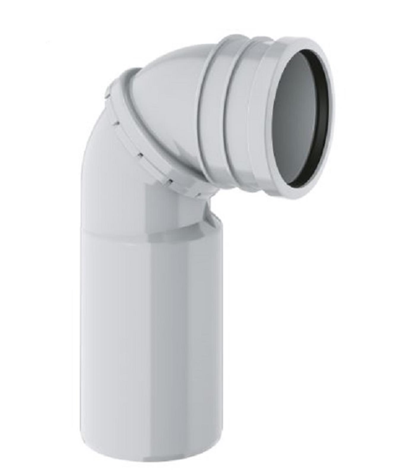 Rapid SL pipe d'évacuation WC orientable 90 ° - Accessoire pour WC bâti-support- Diamètre: 90 mm - Blanc