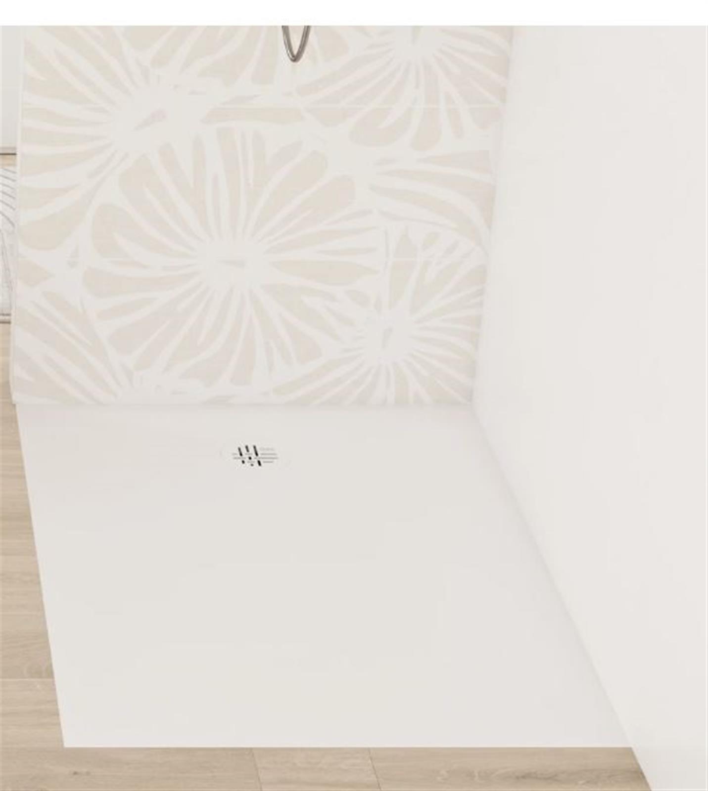 Receveur acrylique Kinesurf Nova (avec bonde) - 160x90 cm - Blanc mat - PN12