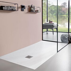Receveur de douche PLANEO rectangulaire Blanc ultra plat et sans bord - Receveur douche-Dimensions:900X1200-PLANEO BLANC.