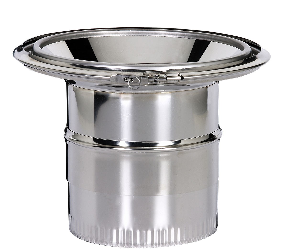 Réduction pour fumisterie émaillée - Raccord pour jonction conduit isolé inox/galva intérieur Ø 230 avec conduit émaillé Ø 130
