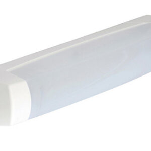 Réglette salle de bain EO S19 sans source lumineuse blanc SSL avec prise PC 2P+T LEBENOID 055214