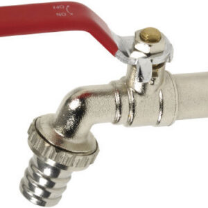 Robinet de puisage laiton nickelé - Diamètre : 3/4'' - 3/4''
