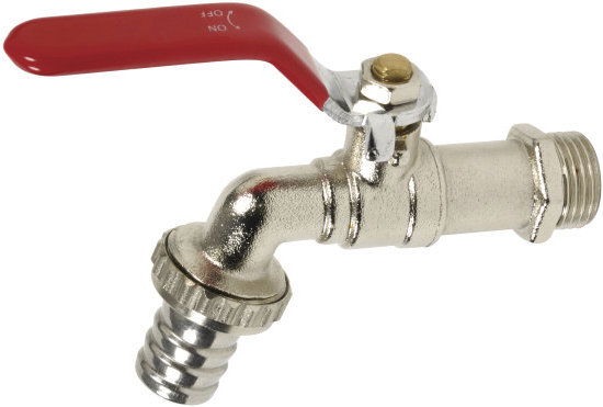 Robinet de puisage laiton nickelé - Diamètre : 3/4'' - 3/4''