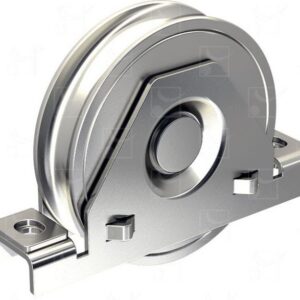 Roue à support encastrée 120 x 30 mm gorge ronde MANTION 22120R21