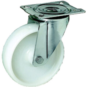 Roulette platine pivotante polypropylène blanc 65 mm PRODIF SOMEC 22025
