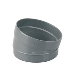 Secteur de coude MF 15° - Diamètre: 100 mm - GRIS