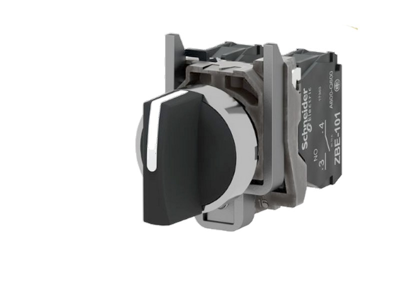 Sélecteur rotatif Schneider Harmony XB4 trois positions rappel au centre 2NO