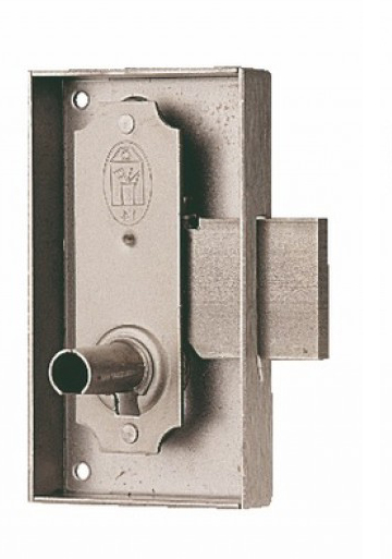 Serrure de bibliothèque 526 largeur 35 mm axe 15 mm gauche finition brossé sans clé DEVISMES 3526215