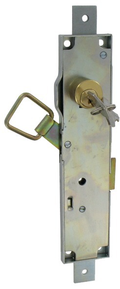 Serrure de persienne 3 points épaisseur 10 mm cylindre 14 mm zingué blanc TIRARD CA114309