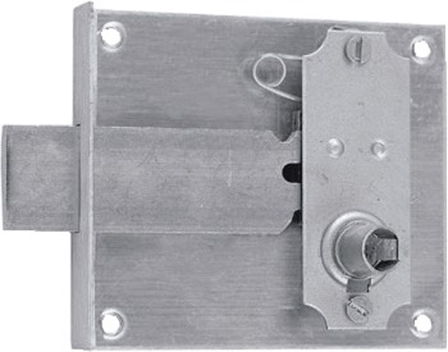 Serrure de tiroir 267F 45 x 70 mm axe 25 mm LG12 finition fer limé avec 1 clé DEVISMES S267A25FL