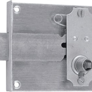 Serrure de tiroir 267F 50 x 70 mm axe 30 mm LG12 finition fer limé avec 1 clé DEVISMES S267A30FL