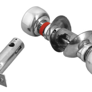 Serrure tubulaire V6526 axe 63,5 mm bouton standard inox VACHETTE 19295000