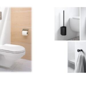 Set accessoires WC - Finition : Chromée