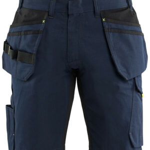 Short Maintenance avec poches flottantes bleu marine foncé/jaune fluo T40 BLÅKLÄDER 149413308633C46