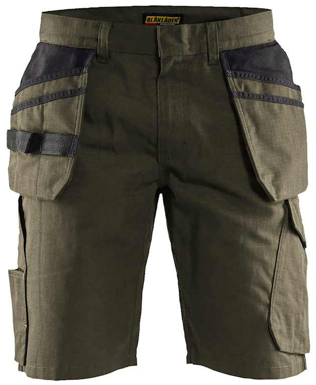 Short Maintenance avec poches flottantes vert kaki/noir T42 BLÅKLÄDER 149413304599C48
