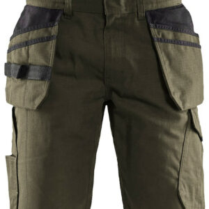 Short Maintenance avec poches flottantes vert kaki/noir T52 BLÅKLÄDER 149413304599C58