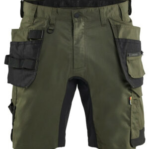 Short stretch 2D avec poches flottantes vert foret - noir taille 42 BLÅKLÄDER 175218324298C48