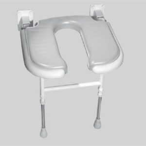 Siège de douche rembourré en U - Coloris: gris