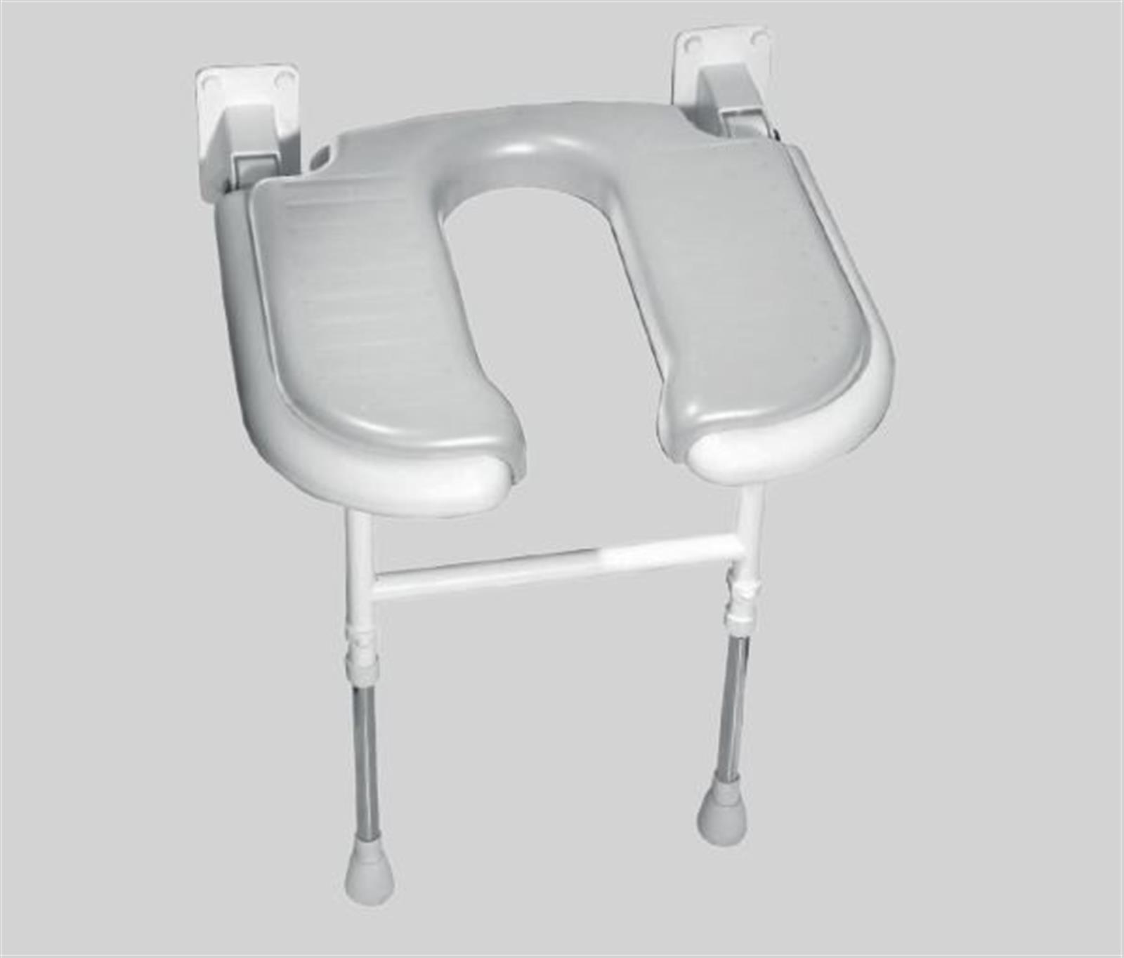 Siège de douche rembourré en U - Coloris: gris