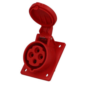 Socle femelle CEE triphasé, 4 x 16A, incliné