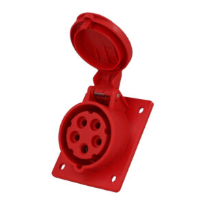 Socle femelle CEE triphasé, 5 x 16A, incliné