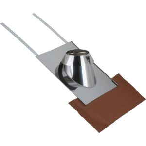 Solin inox 15 à 30° tuile Therminox - Diamètre int. : 130 / Diamètre ext. : 194
