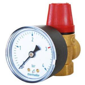 Soupape de sureté avec manomètre - Ø 3/4'' FF