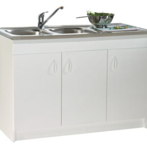 Sous-éviers SIM'NF au sol - Portes Battantes - Longueur: 120 cm - 3 portes