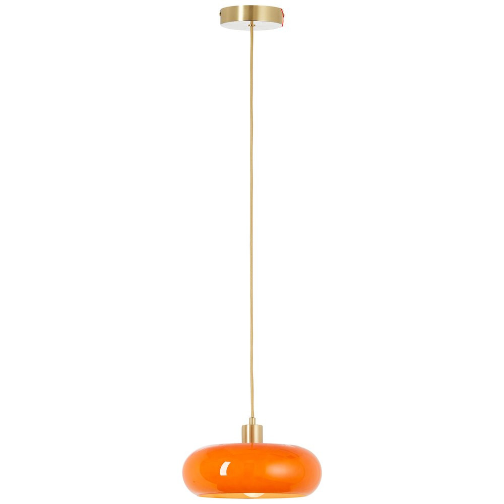 Suspension Arancia, verre, orange, diam.27.5 cm, E27