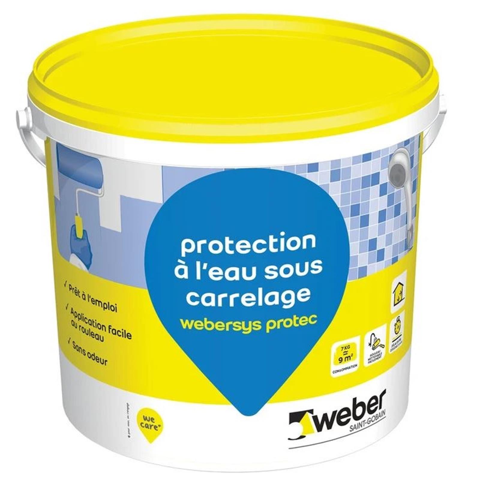 Système de protection à l'eau sous carrelage WEBERSYS PROTECT - Seau 7kg