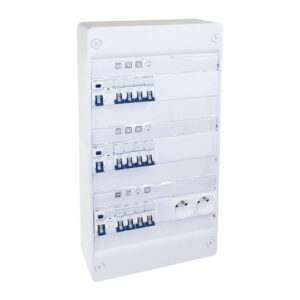 Tableau précâblé 3 rangées 11 disj + 3 ID Eur'Ohm RX Protect automatique