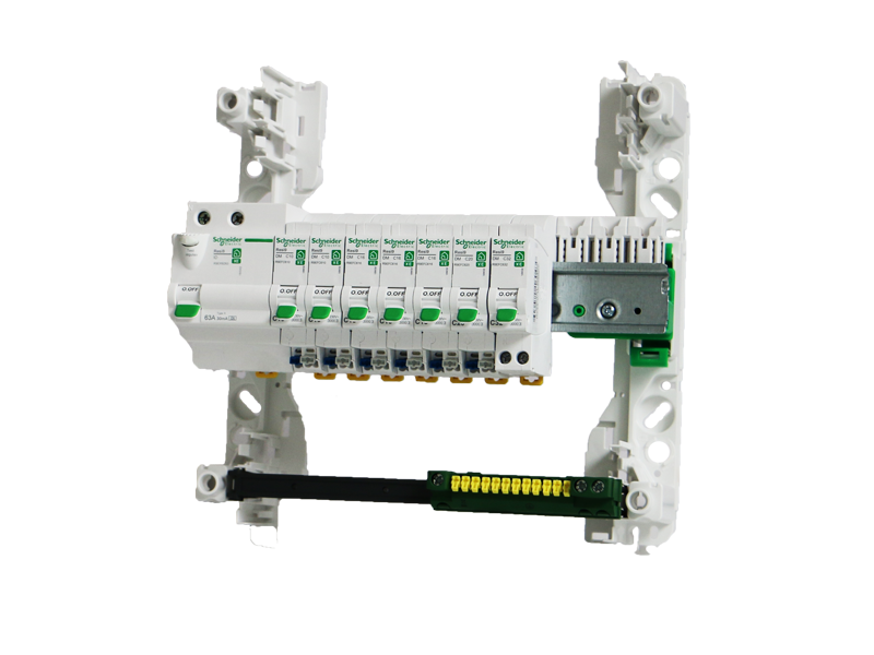 Tableau précâblé 7 disj + 1 ID Schneider Resi9 XE embrochable