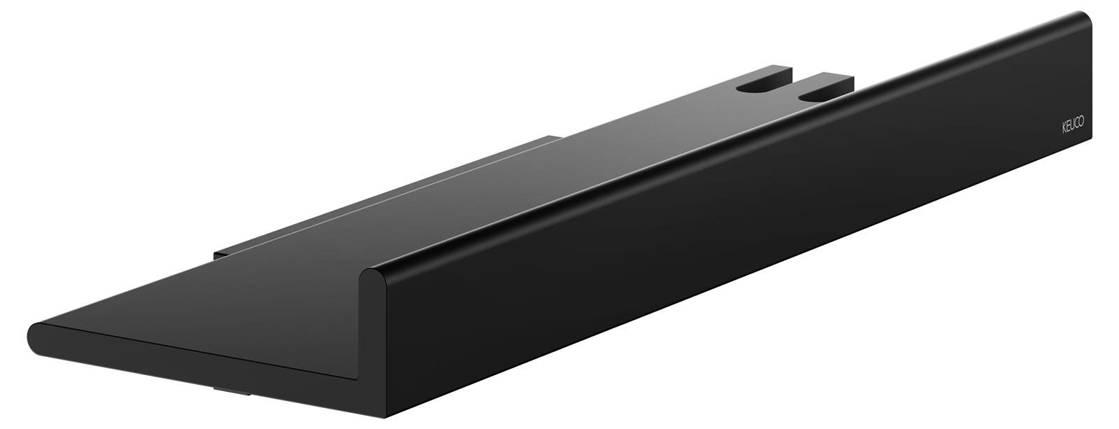 Tablette de douche avec raclette - Coloris : noir - Finition : mat
