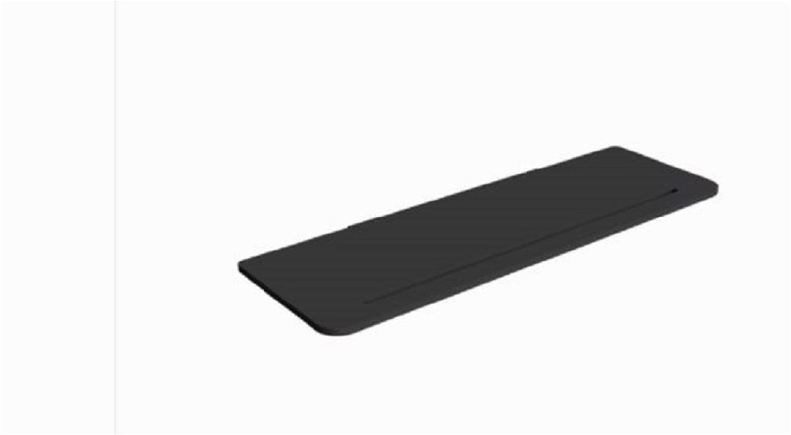 Tablette de douche droite en aluminium thermolaqué - ALUR - Fabrication Française - Coloris: noir mat - Dimensions: 300 x105 x 30 mm