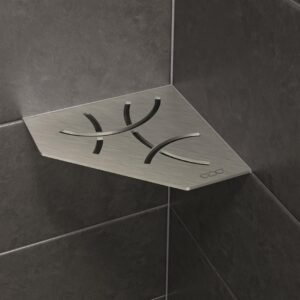 Tablette murale de douche Shelf- ES 2 CURVE - Coloris: Ivoire - Finition structurée - 195 x195 mm