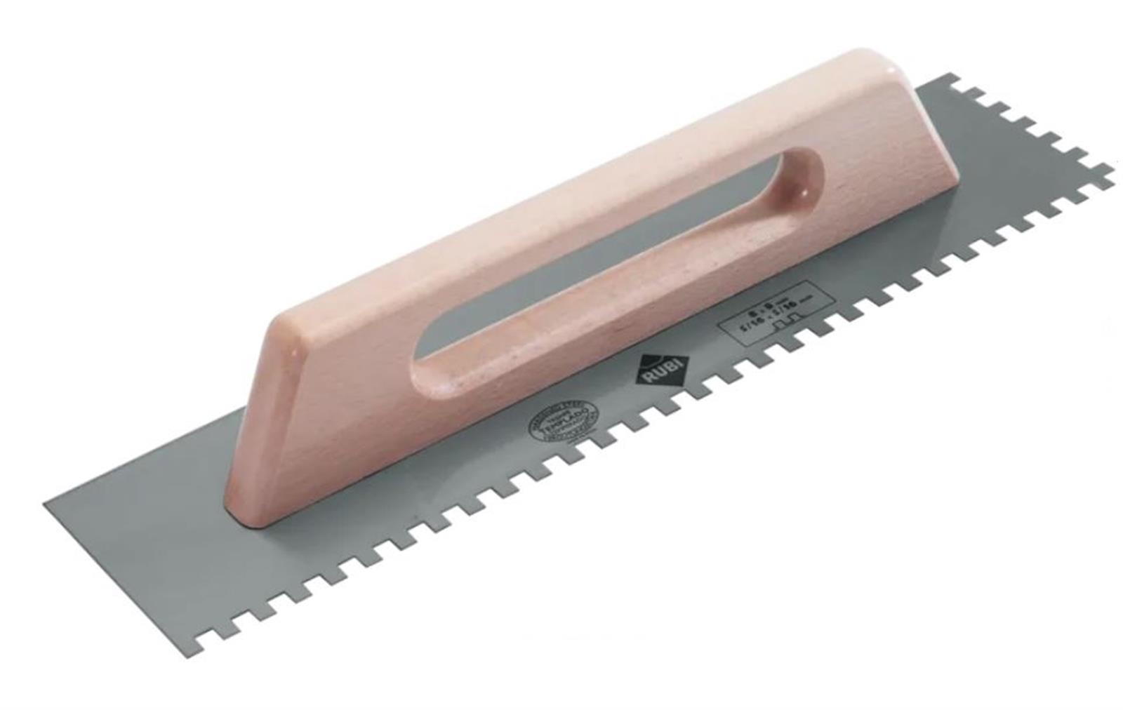 Taloche peigne avec manche en bois fermé - Denture: 12x12 mm