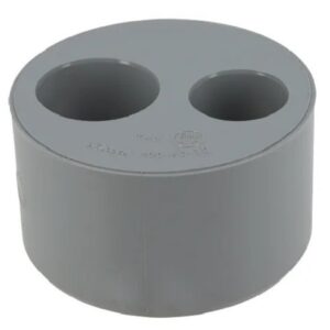Tampon de réduction double mâle-femelle diamètre 125/40/40 mm NICOLL X44