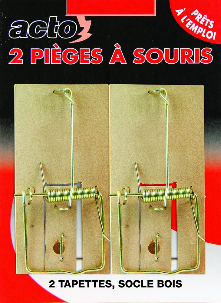 Tapettes a souris acto sous blister x2