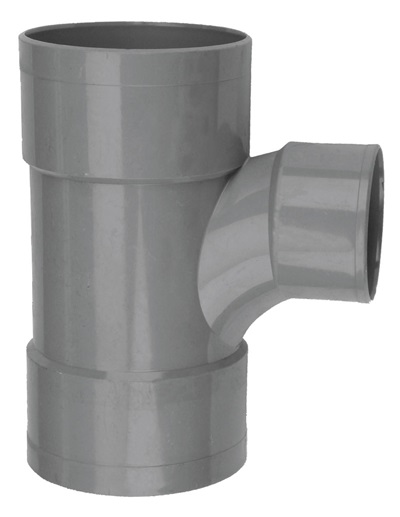 Té pied de biche Culotte PVC double Femelle 87°30 D110 WAVIN 4005884