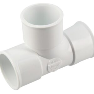 Té pied de biche femelle femelle 87°30 D40 blanc NICOLL UTH188BL