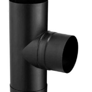 Té tampon émaillé noir - Té tampon émaillé noir - Diamètre intérieur 150 mm