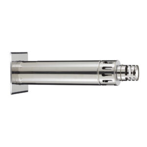 Terminal horizontal inox - PGI pour poêles à Pellets - Diamètre 80/130 - réglable de 42 à 72 cm