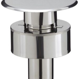 Terminal vertical inox - PGI pour poêles à Pellets - Diamètre 80/130