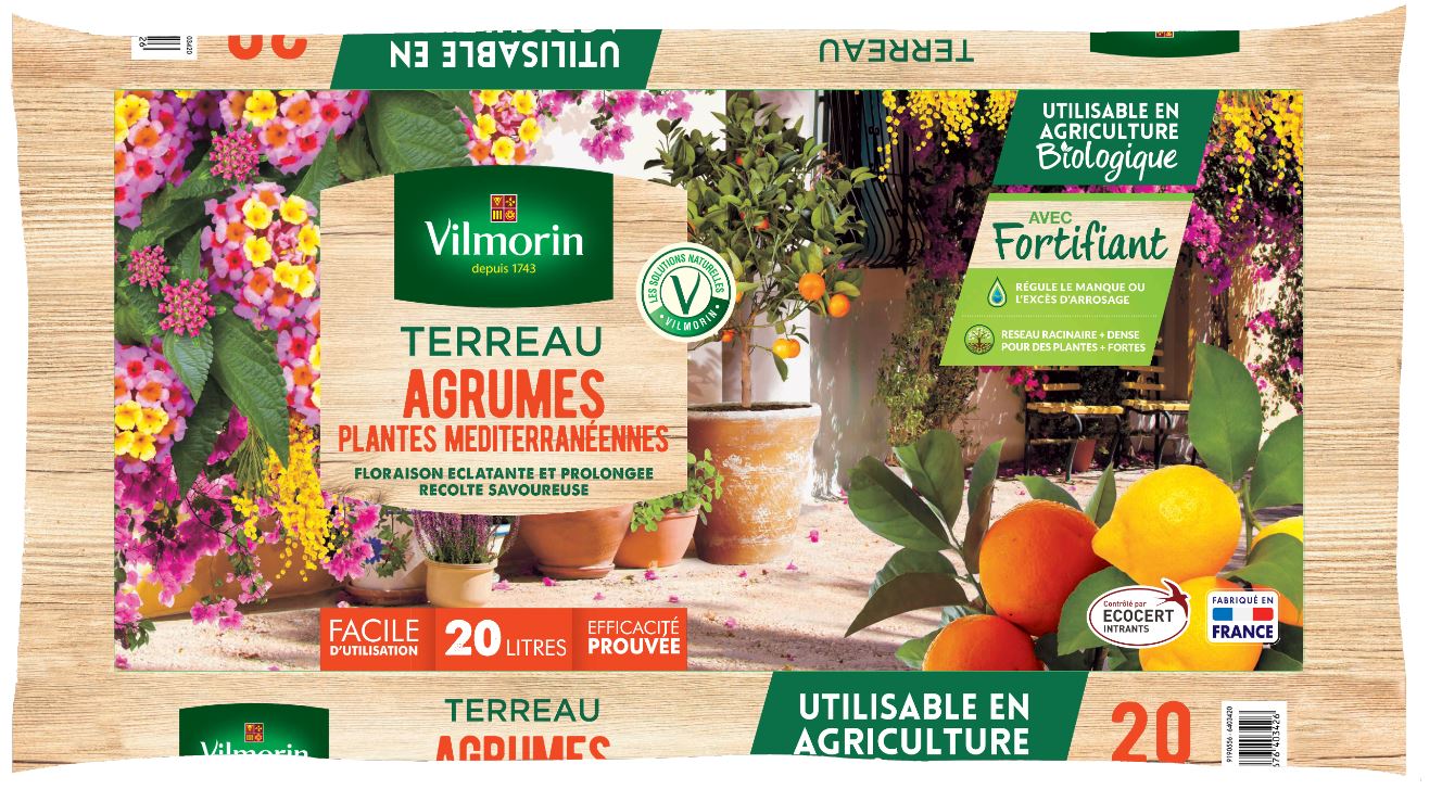 Terreau Agrumes Plantes Méditerranéennes - 20 L