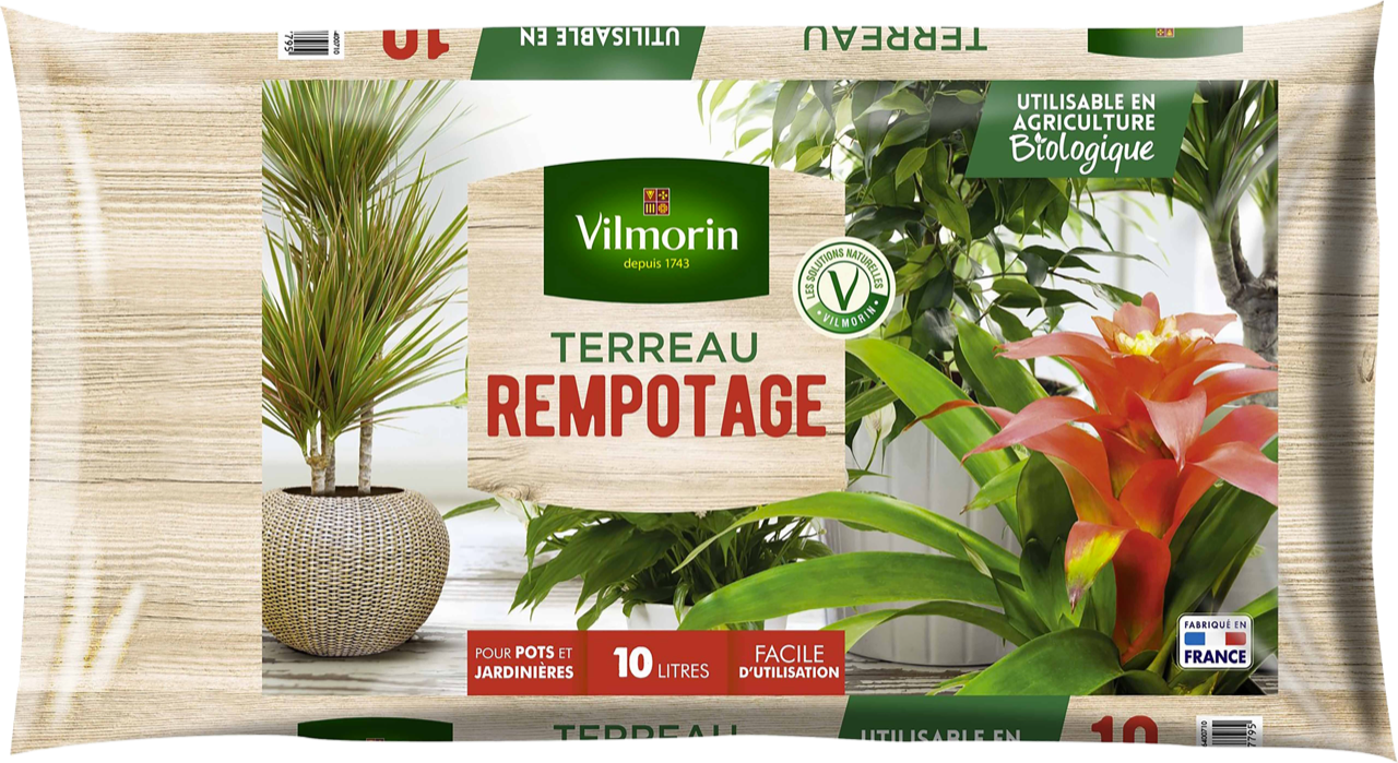 Terreau Rempotage pour Plantes d'Intérieur - 10 L