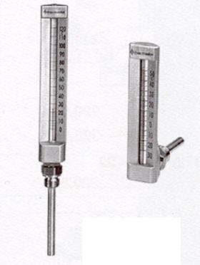 Thermomètre industriel - 0 à 120°C - Plongeur d'équerre